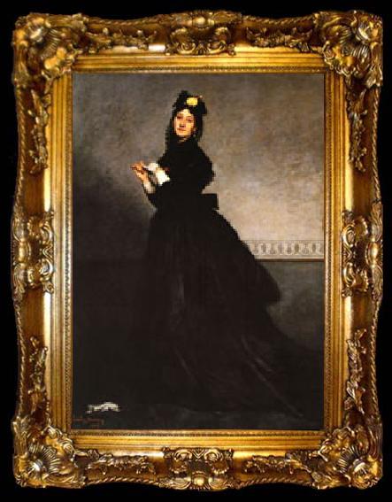 framed  Charles Carolus - Duran Lady with a Glove ( Mme, Carolus - Duran )., ta009-2